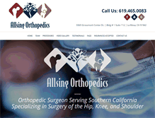 Tablet Screenshot of orthopedicsurgeonssandiego.com